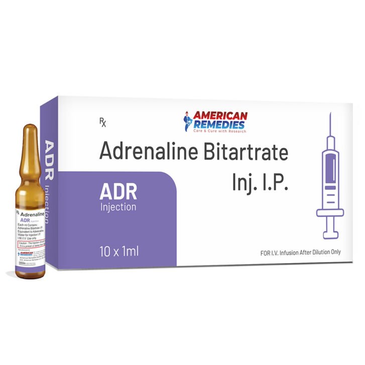 ADR 注射剂（酒石酸肾上腺素注射剂 IP – 1 毫克/毫升）