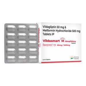 Vildasmart M 50/500 – 含50毫克维达格列汀和500毫克盐酸二甲双胍的片剂